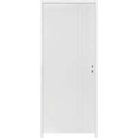 Bloc-porte thermique huisserie 90 blanc laqué LINE| Lapeyre