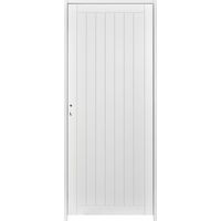 Bloc-porte thermique huisserie 90 blanc laqué VERTICALE| Lapeyre