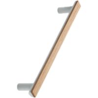 Poignée Helsinki blanc mat/bois l.18,8 Main Image