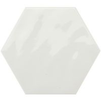 Carrelage CHRYSTEL blanc brillant 15x17.3 ép. 8mm aspect pierre Main Image