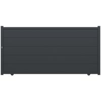 Portail coulissant FERRARE aluminium H.160 x l.325 gris anthracite RAL 7016 Main Image