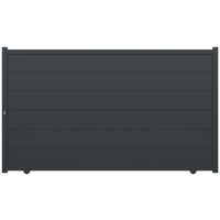 Portail coulissant FERRARE aluminium H.188 x l.325 gris anthracite RAL 7016 Main Image