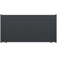 Portail coulissant FERRARE aluminium H.188 x l.375 gris anthracite RAL 7016 Main Image