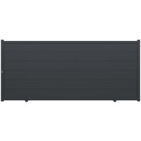 Portail coulissant FERRARE aluminium H.188 x l.425 gris anthracite RAL 7016 Main Image