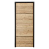 Bloc-porte ROXIE *** Acoustique Chêne industriel inserts Noir-H.90-H.204 x l.83D Main Image