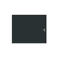 PG coulissante ANSELME à portillon D serrure CTP Gris 7016L H.200 x l.300 Main Image