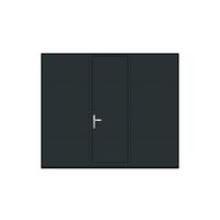 PG sectionnelle portil. D ANTONIN CTP Gris 7016L + Somfy RTS H.200 x l.240 Main Image