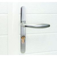 Porte de garage Antonin sectionnelle motif tiret avec portillon motorisée SOMFY - Lapeyre