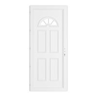 Porte d'entrée ODET 2 PVC à barillet 215 x 90 cm-Lapeyre