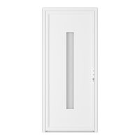 Porte d'entrée* PVC ABLOUX Blanc vitrage dépoli+ barillet 40x55 - H.215 x l.90 G Main Image