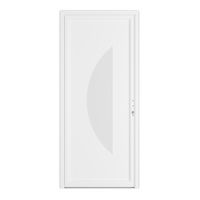Porte d'entrée* PVC ALMONT Blanc vitrage dépoli+ barillet 40x55 - H.215 x l.90 G Main Image