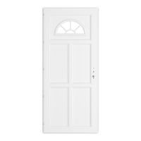 Porte d'entrée DINAN 2 PVC Gris/Blanc 215 x 90 cm-Lapeyre