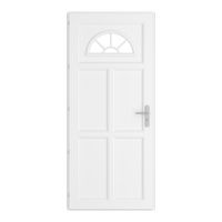 Porte d'entrée DINAN 2 PVC Gris/Blanc 215 x 90 cm-Lapeyre