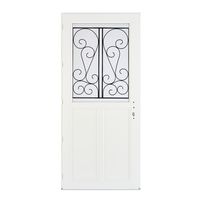 Porte d'entrée GUERANDE 2 PVC Blanc 215 x 90 cm-Lapeyre