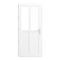 Porte d'entrée AMELIE 2 PVC Blanc 215 x 90 cm-Lapeyre