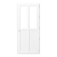 Porte d'entrée AMELIE PVC Chêne miel/Blanc 215 x 90 cm-Lapeyre