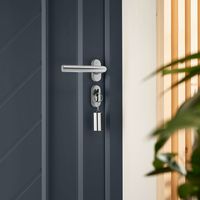 Porte d'entrée ALIANA PVC Gris/Blanc 215 x 90 cm-Lapeyre