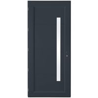 Porte d'entrée ALICE PVC Gris/Blanc 215 x 90 cm-Lapeyre