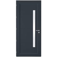 Porte d'entrée ALICE PVC Gris/Blanc 215 x 90 cm-Lapeyre
