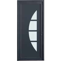 Porte d'entrée PVC ** STELLA Gris 7016/Blanc 9016+barillet 40x40- H.215 x l.90 G Main Image
