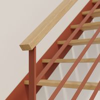 Escalier Estelle quart-tournant bas rampe Fera main bois