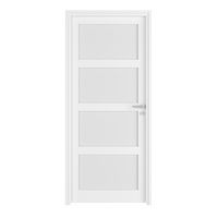 Bloc-porte fin de chantier vitrée blanc laqué ELEGANCE| Lapeyre