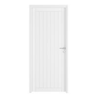 Bloc-porte fin de chantier thermique blanc laqué VERTICALE| Lapeyre