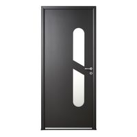 Porte d'entrée ** alu ANGELE G7016 SAB/B9016 SAT barillet+poignée IRIS 215x90G Main Image