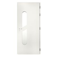 Porte d'entrée ** Alu ANGELE Blanc 9016 satiné + Barillet+Poignée -H.215 x l.90G Main Image
