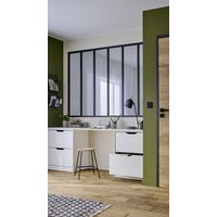 Kit verrière RHEA aluminium 5 vitrage dépoli - Lapeyre