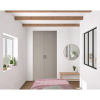 Porte de placard battant Tristan 1 vantail avec bâti - Lapeyre