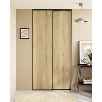 Porte de placard coulissante décor bois UNION | Lapeyre