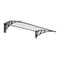 Auvent ALAIN contemporain verre et aluminium-Lapeyre