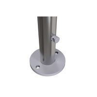 Poteau fixation à plat aluminium poli pour balustrade LYCIUM Main Image
