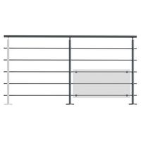 Balustrade Prestio en aluminium - Panneau en verre synthétique  -Lapeyre