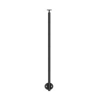 Poteau fixation latérale aluminium noir RAL 9005 sablé pour balustrade PRESTIO Main Image