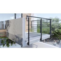 Balustrade Prestio en aluminium - Pack 2M fixation latérale -Lapeyre