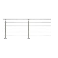 Kit balustrade INOCA tubes pose à plat 2,4m en inox A4 (316) Main Image