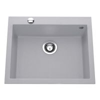 Cuve PURE synthèse gris métal alpin à encastrer L.61 X l.50 cm Main Image