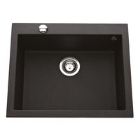 Cuve PURE synthèse noir métal à encastrer L.61 X l.50 cm Main Image