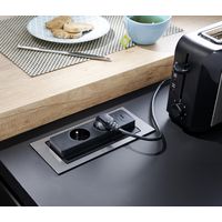 Bloc prise rectangulaire push rotatif