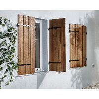 Volet battant Lorraine bois exotique sur mesure - Lapeyre