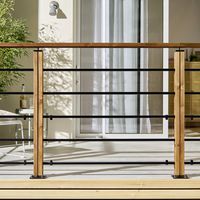Main courante profilée 2600mm recoupable pour balustrade Moka -Lapeyre