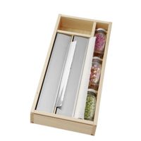 Range couverts avec dérouleur hêtre massif - Cuisine