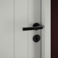 Bloc-porte fin de chantier blanc laqué VERTICALE| Lapeyre