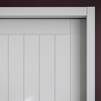 Bloc-porte fin de chantier thermique blanc laqué VERTICALE| Lapeyre
