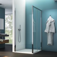 Paroi de retour OPURE H.200 x l.90 verre transparent Timeless chrome Main Image