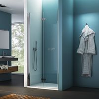 Porte de douche pliante OPURE accès de face gauche | Lapeyre