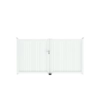 Portail battant VALERIAN aluminium H.160 x l.300 blanc neige RAL 9016 brillant G Main Image
