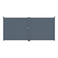 Portail battant VENZO aluminium H.180 x l.400 gris anthracite RAL 7016 FS Main Image